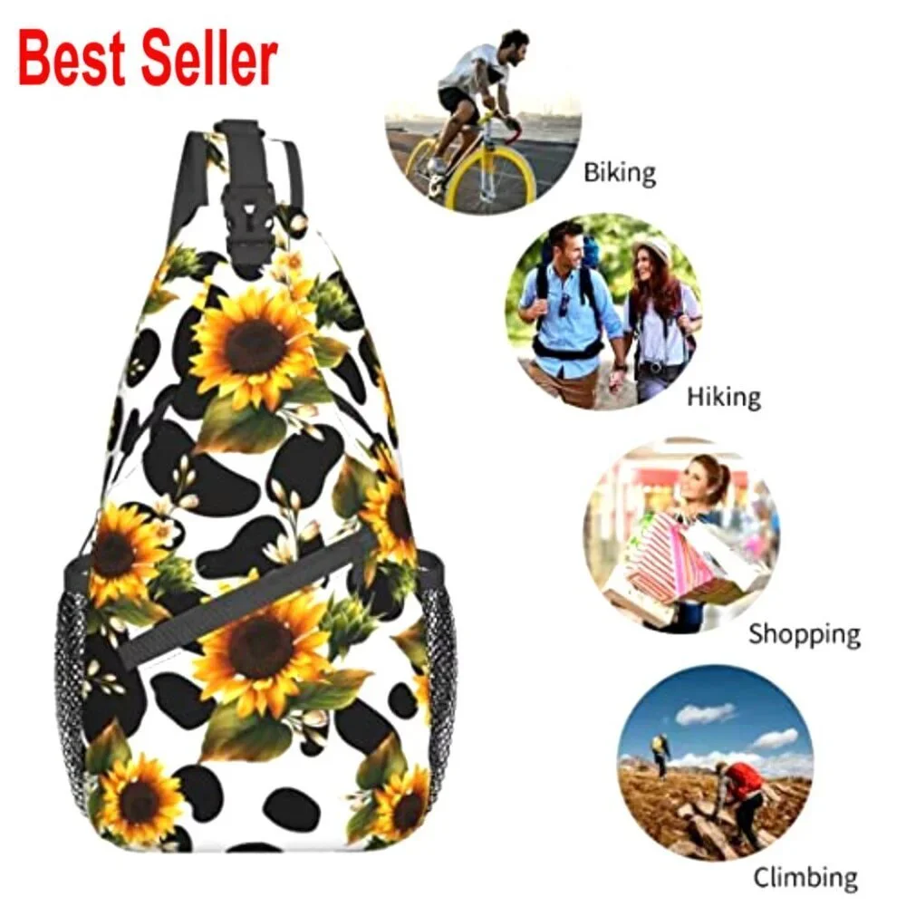 Polyester Crossbody Sling Bag Backpack with Adjustable Padded Shoulder Strap